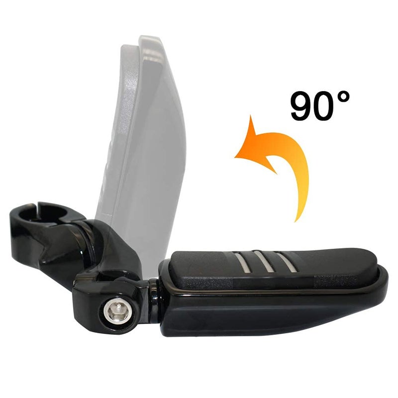 FOVPLUE 1.25"" Highway pegs Motorcycle Angled Adjustable Highway Footpegs for Harley Davidson Touring Road King Road Glide Street Glide Electra Glide Softail Sportster with 1 1/4"" Highway Bar Black - Image 3